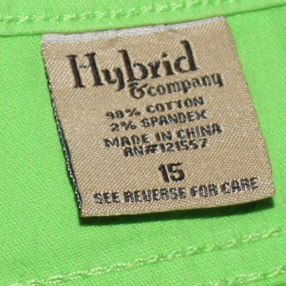 Hybrid & Company Bright Green Jeans, Size 15 - Picture 3 of 7